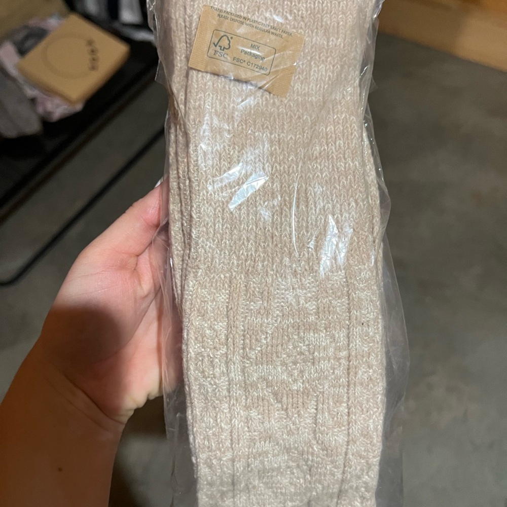Cozy Cream Knit Socks